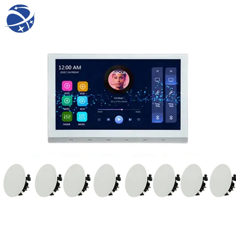 

YYHC Smart Home Sound Karaoke System Touch Screen In Wall Audio Digital Amplifier Android 5.1 System