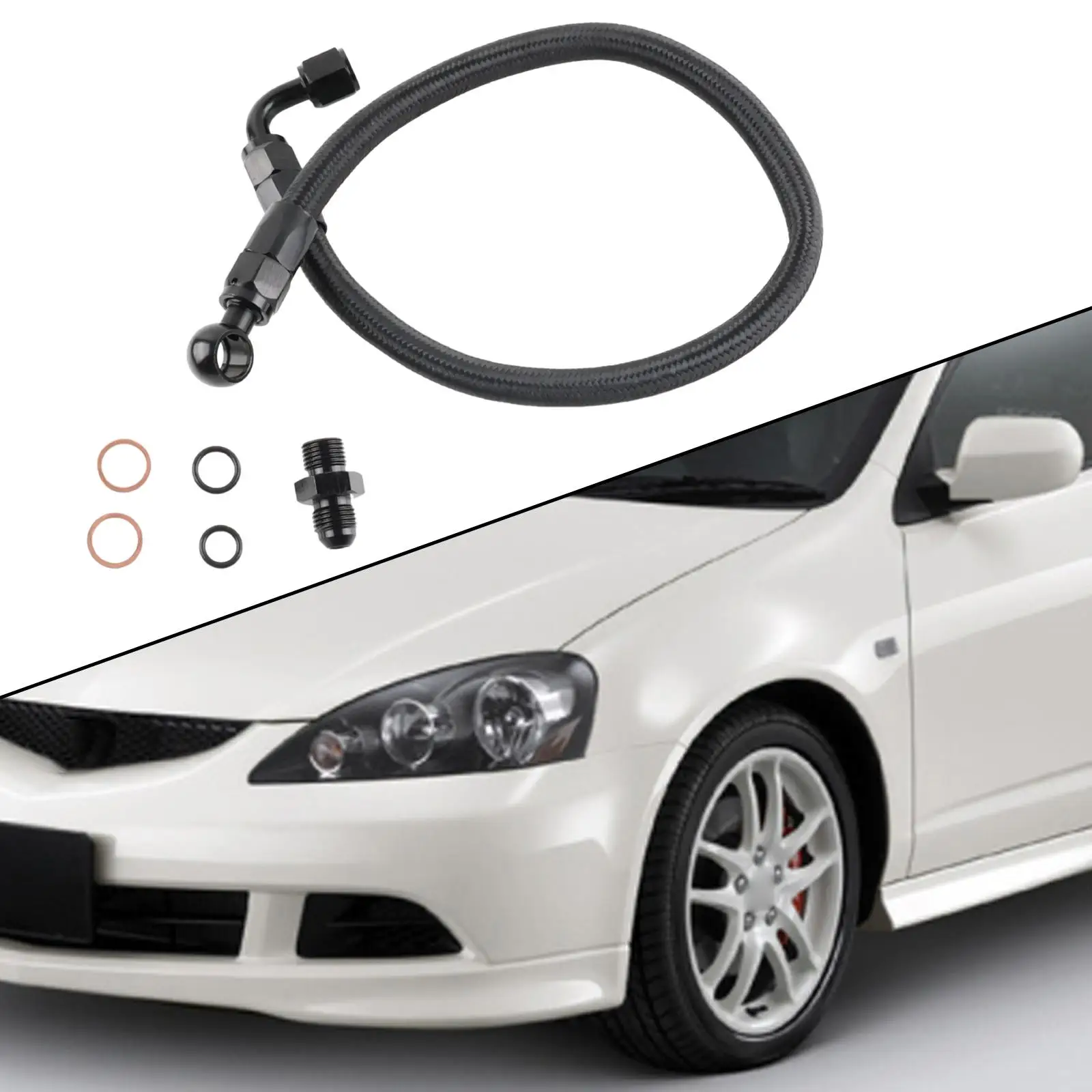 

Плетеный шланг топливопровода черного цвета для Acura Integra 1990-2001, легко устанавливается