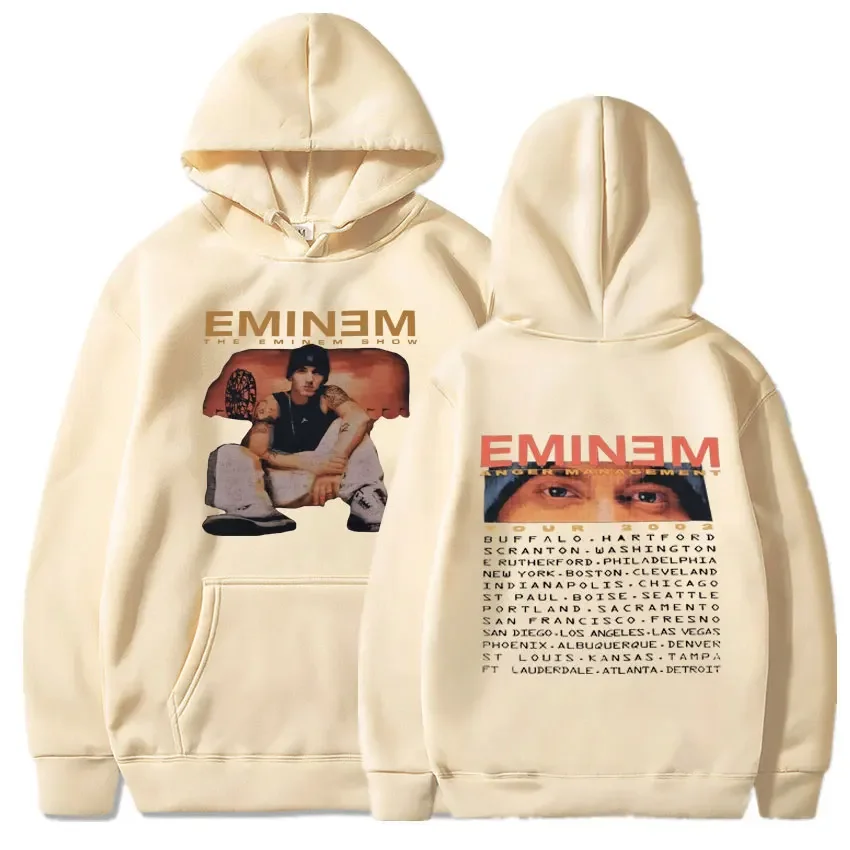 Hot Rapper Eminem Double Sided Print Hoodies Men Women Trend Hip Hop Hooded Sweatshirts Autumn Winter Fashion Vintage Pullovers