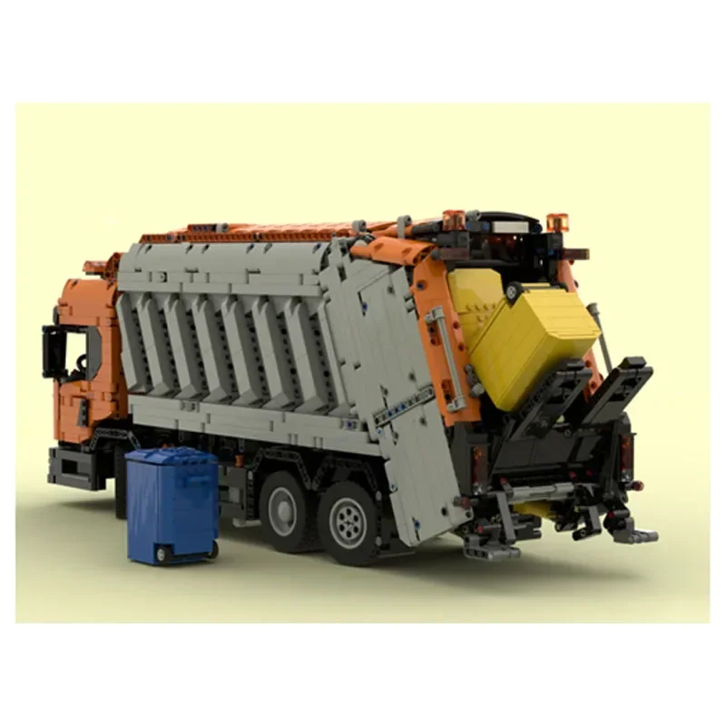 Camión de recolección de basura automático para niños, juguete de bloques de construcción de MOC-92116 RC, modelo personalizado, regalo de cumpleaños, 4845 piezas