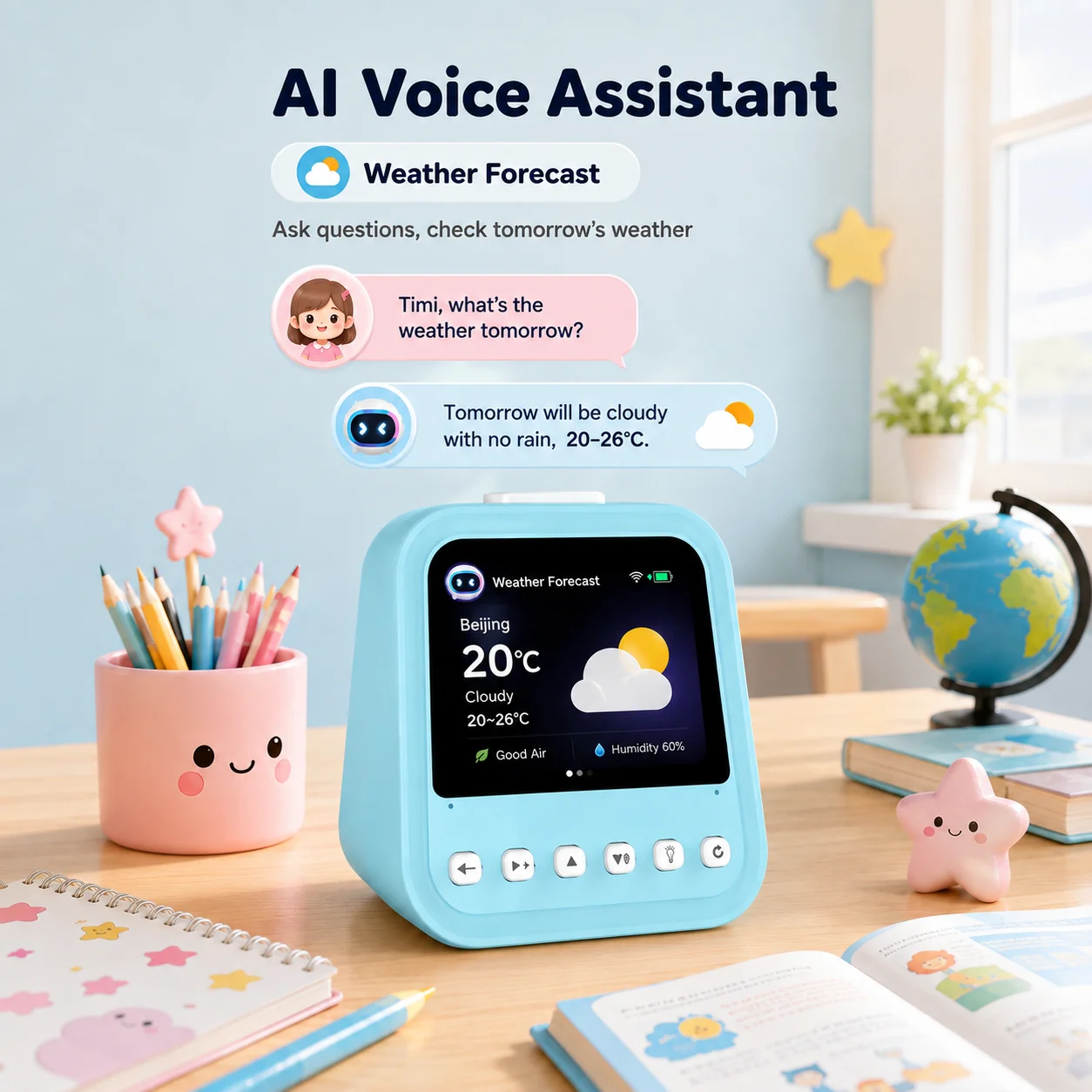 Smart Kids Alarm Clock AI Voic - огляд і ціна Smart Night Light