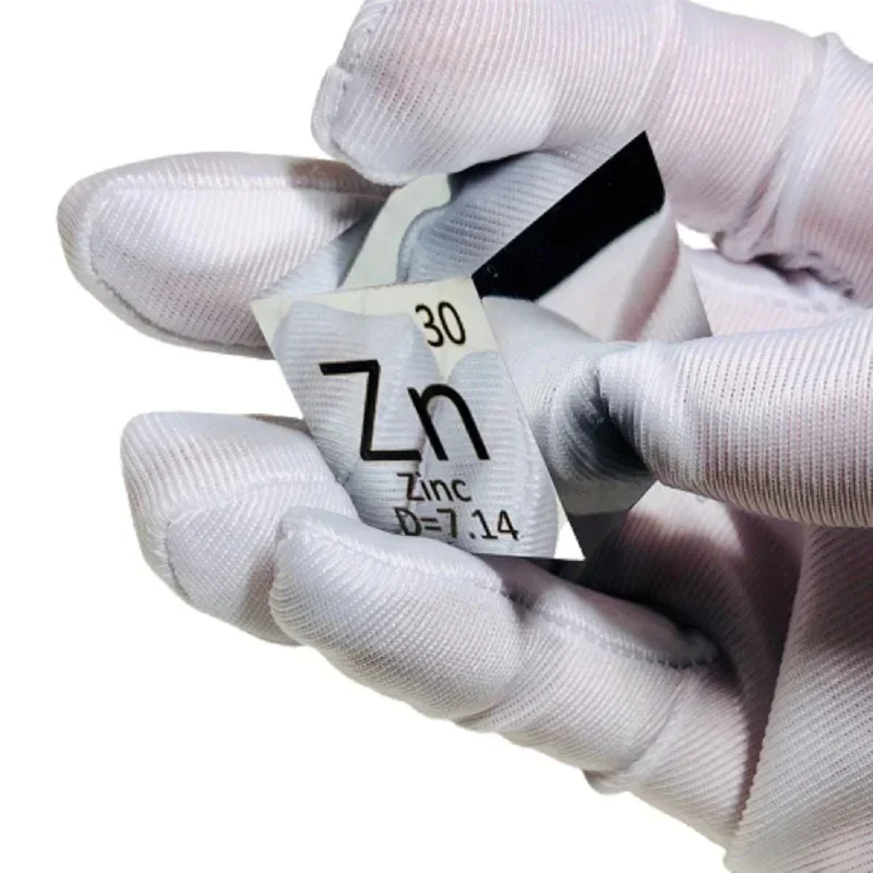 99.99% High Purity Mirror Polished Zinc Element Cube 25.4mm Metal Density Cubes