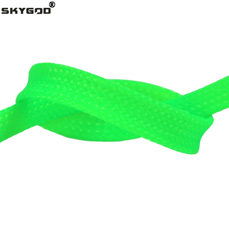 

1~50m PET Braid Sleeve UV Green 2/4/6/8/10/12/14/16/20/25/30/40mm High Density Snake Skin Wrap Sheath For Electric Cables