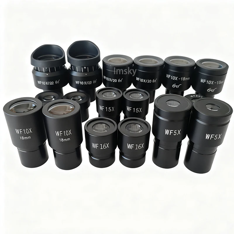 2 قطعة 23.2 مللي متر جبل WF5X 10X WF15X WF16X WF20X WF25X WF10X22 عدسة بصرية واسعة الزاوية للمجهر البيولوجي