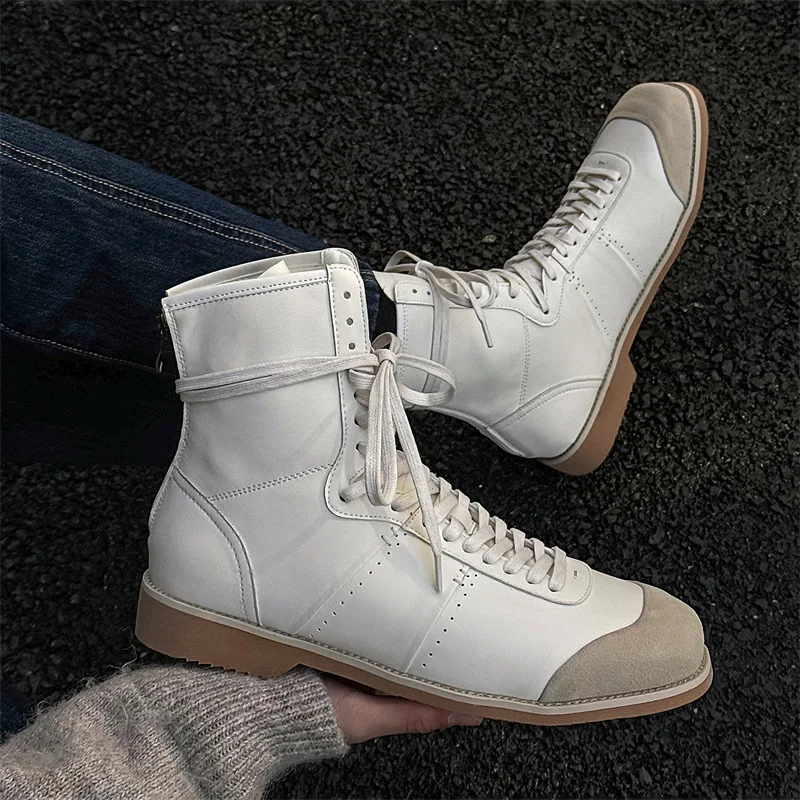 

2025 Chelsea Boots for Men Soft Leather Ankle Boots British Style Men's Motorcycle Boots Brand Footwear Casual Black Dress Shoes