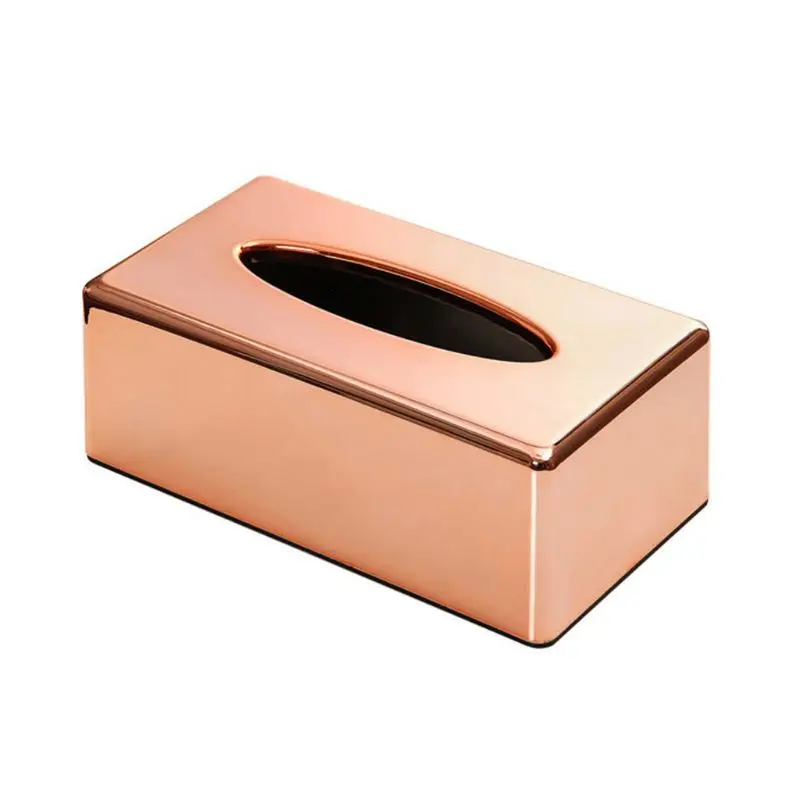 

Elegant Rose Gold Rectangle Napkin Paper Rack Tissue Box Towel Napkin Container