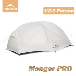 Naturehike Mongar Tent Camping Tent 2 Person Ultralight Professional Waterproof & Windproof Backpack Tent 20D Nylon Travel Tent