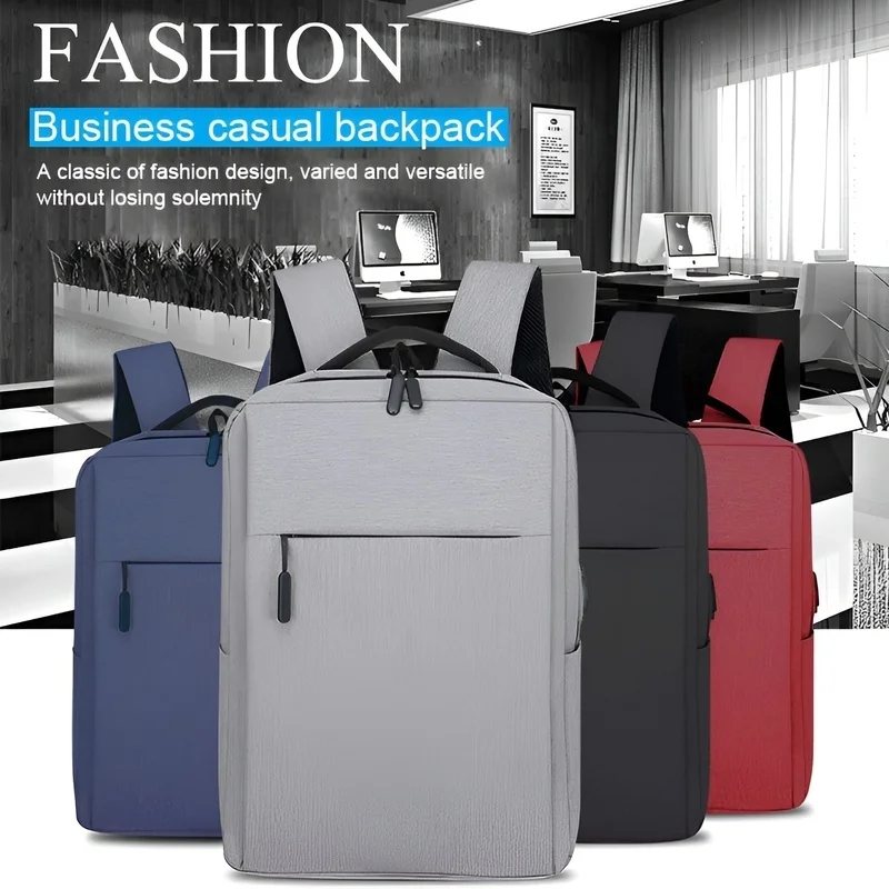 

[IN STOCK] Business Casual Backpack With Usb Male Large Capacity Commuting Business Travel High-End Casual School