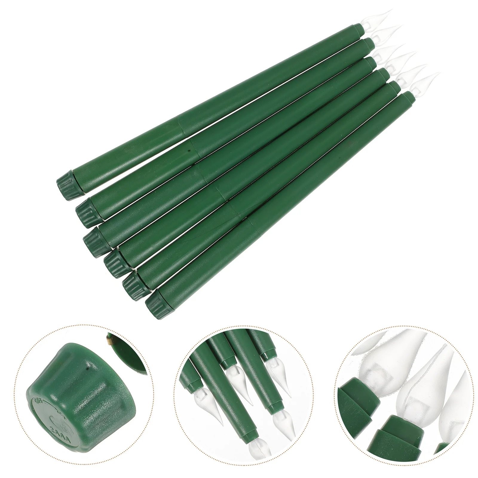 6 個の電子フレームレステーパーライト操作されたフェイクライト結婚式誕生日ホリデー LED キャンドル