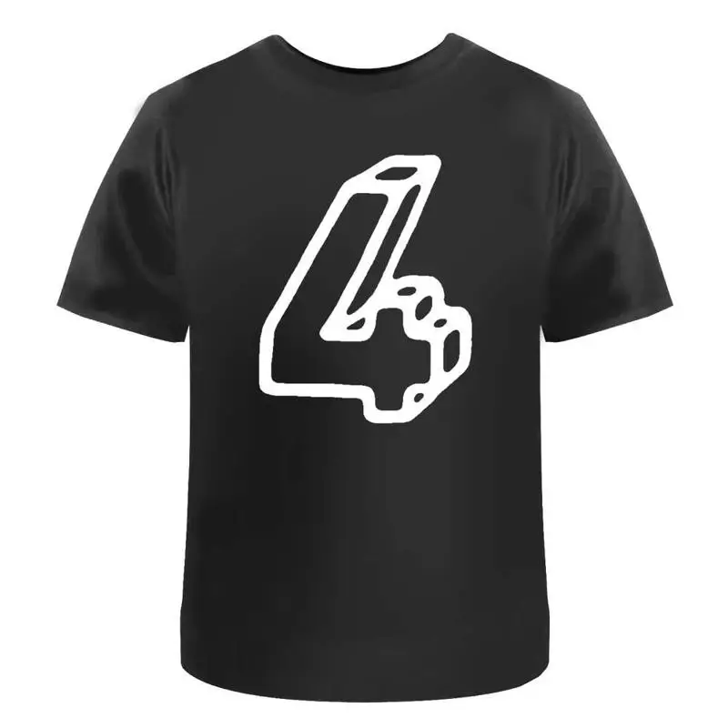 تي شيرت رقم 4 بوصة 100 قطن S Xxl Ta019202 #1