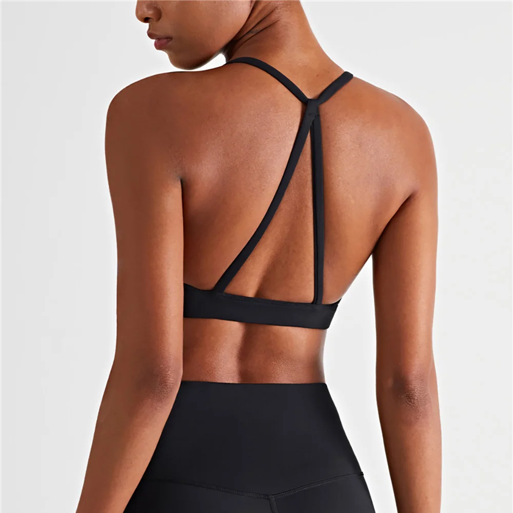 Vnazvnasi New Arrival Yoga Bra For Women High Push Up Sports Top With Padded Back Sexy Fitness Tops Sujetadores Deportivos