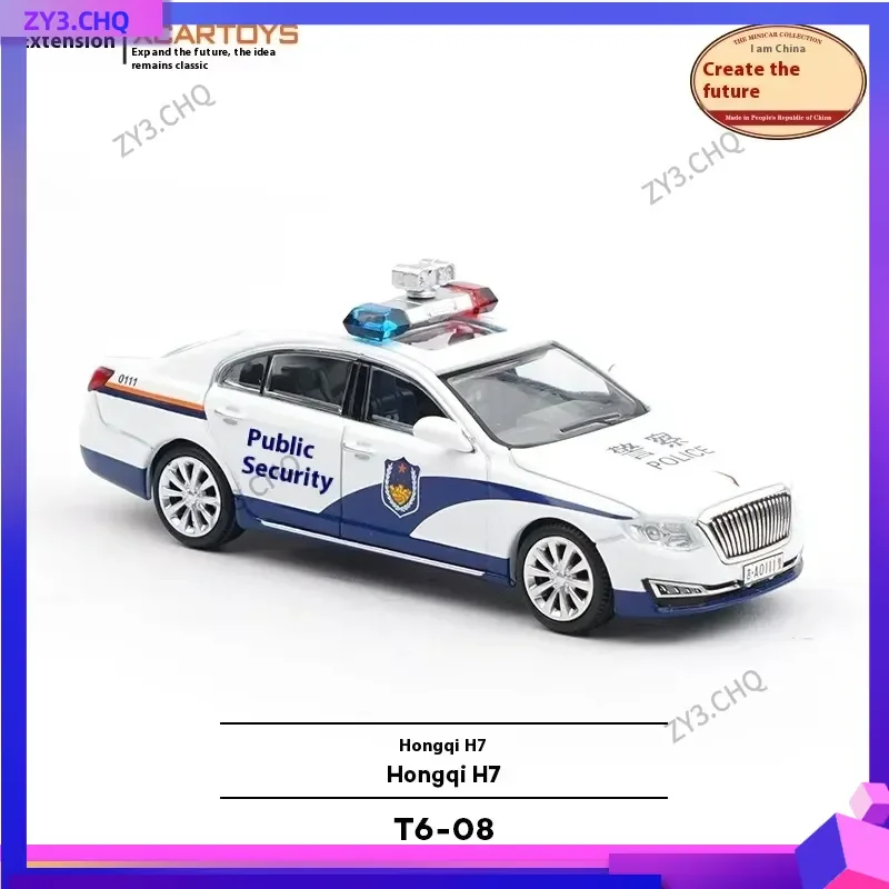

Tuoyi 1/64 игрушка из сплава, имитация домашнего полицейского седана, коллекция орнаментов H7, модель полицейского автомобиля, настольный орнамент, игрушка в подарок