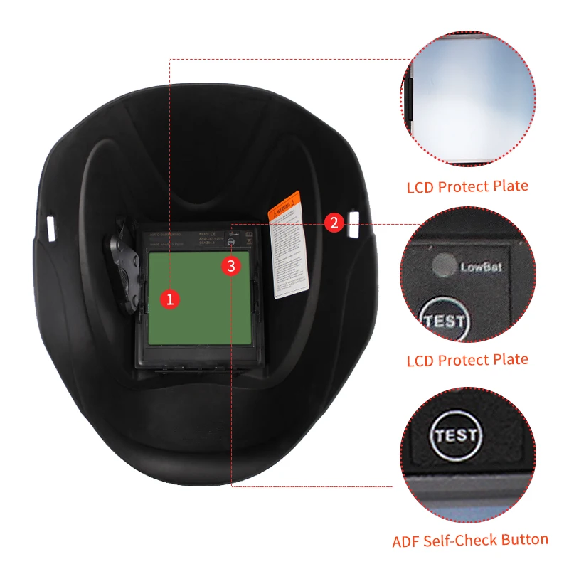 Big View Eara 4 Arc Sensor DIN5-DIN13 Solar Auto Darkening TIG MIG Grinding True Color Welding Mask/Welder Cap/Welding Helmet