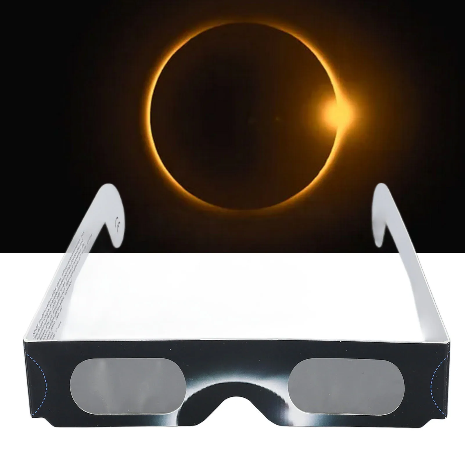 ZK30 10PCS Solar Eclipse Viewing Glasses Eye Protection Paper Filter Eyeglasses for Outdoor Sunspot Observation B Type gafas