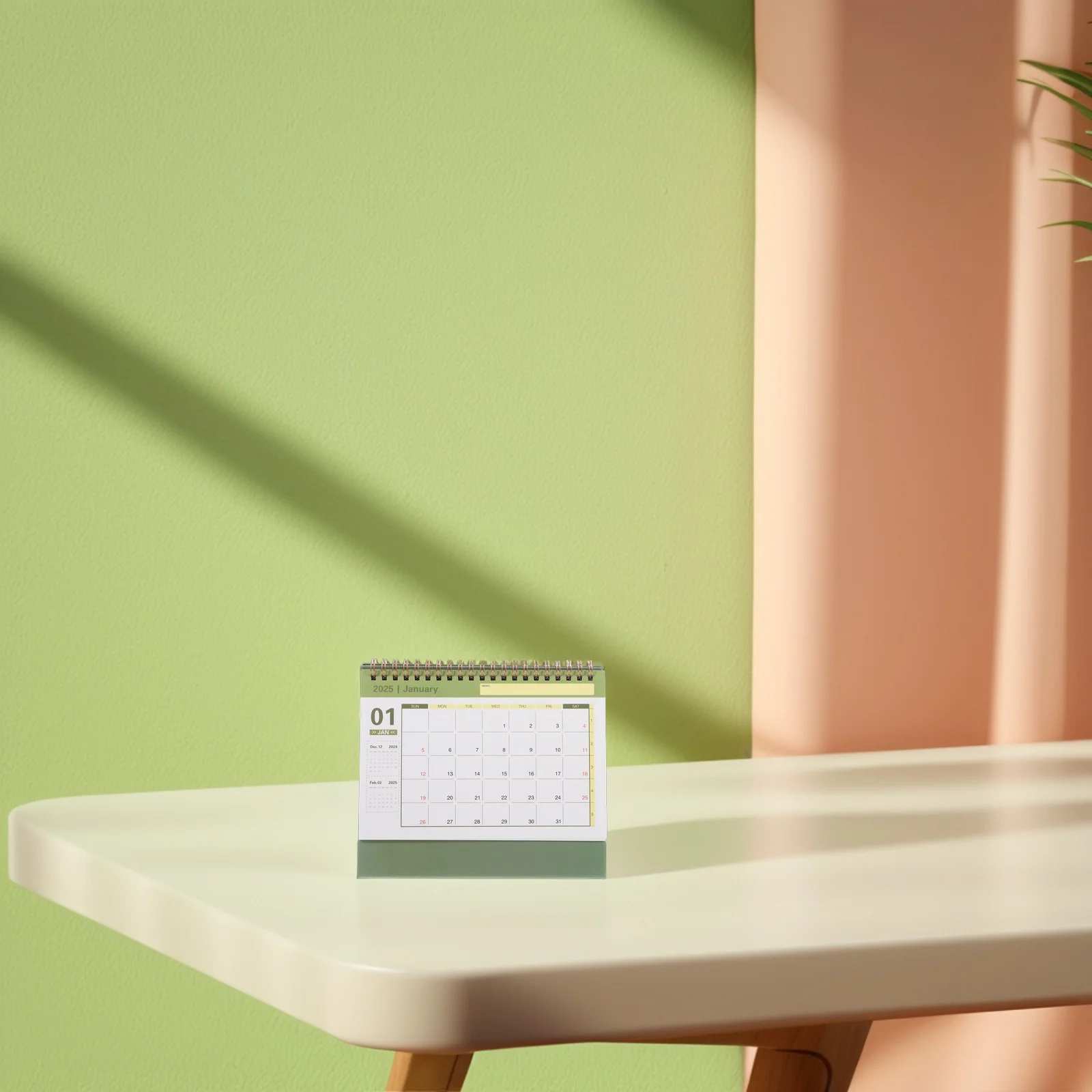 

Simple Desk Calendar Mini Wall Clock Office Standing Paper Month Academic Household Delicate Home Decor Lightweight Portable