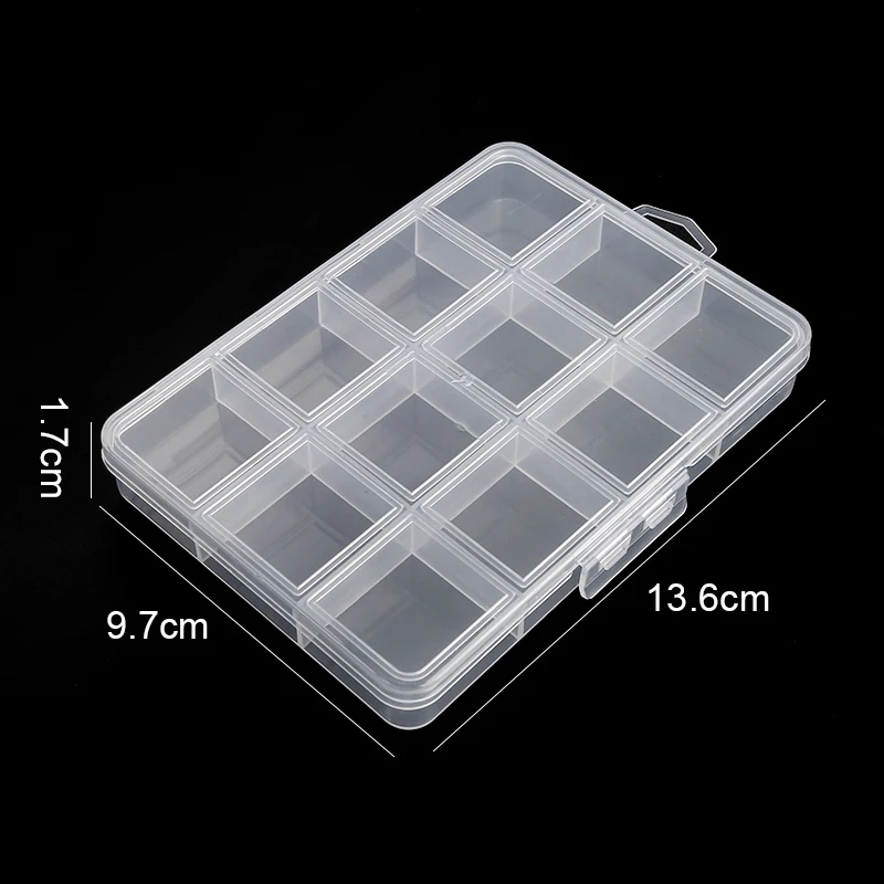 Transparante opslagcontainer Sieradendoos Doorzichtige plastic organizerdoos Lege oorbelopslagorganisator Vitrine voor kralen