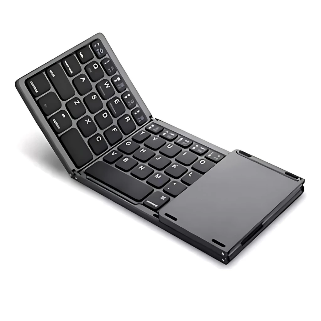 Mini Teclado Touch Dobrável Bluetooth Android Pc ios Tablet，Desfrute de até 48 horas de digitação contínua com uma única carga