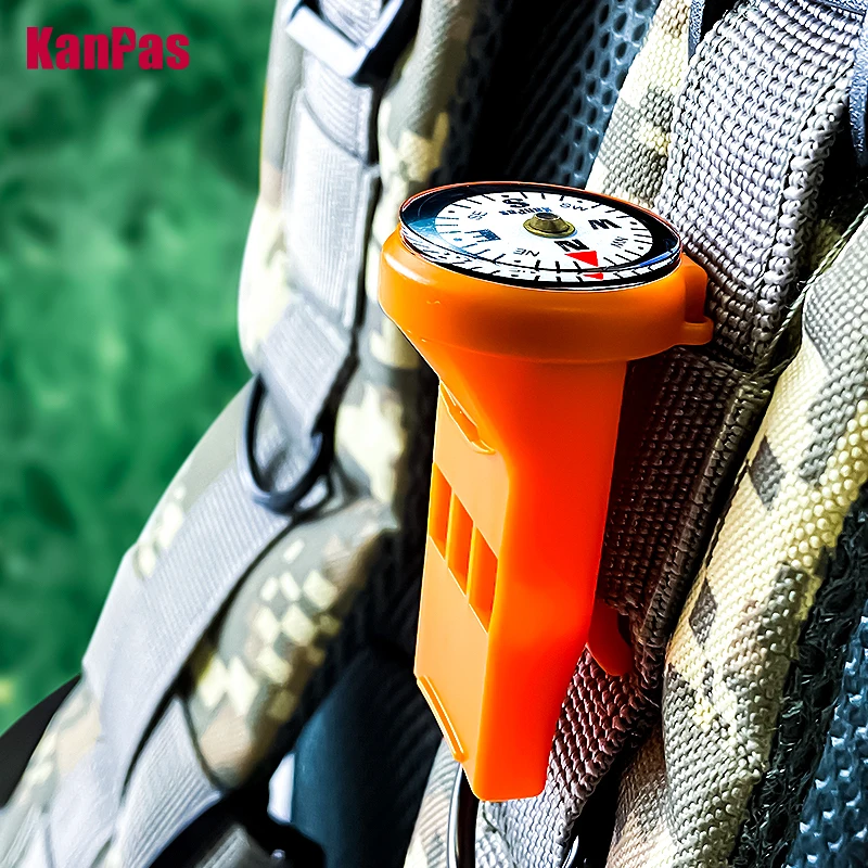 Kanpas Trail Runing Whistle with Compass,magnifier/ luminous design for outdoors, Trekking ,Hunting,Rescue,Life-saving