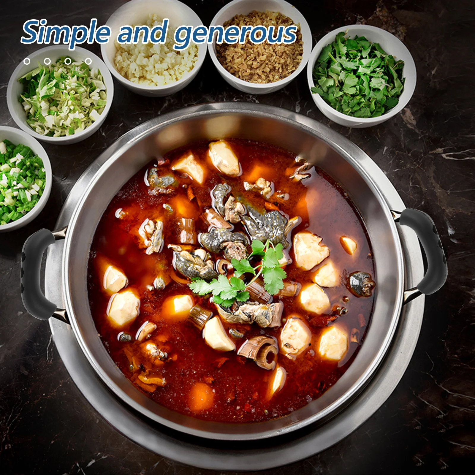 

10pcs Pot Handle Ear Sleeve Heat Resistant Silicone Cover For Casserole Steamers Soup Pots Cookware Handle Grip Protector