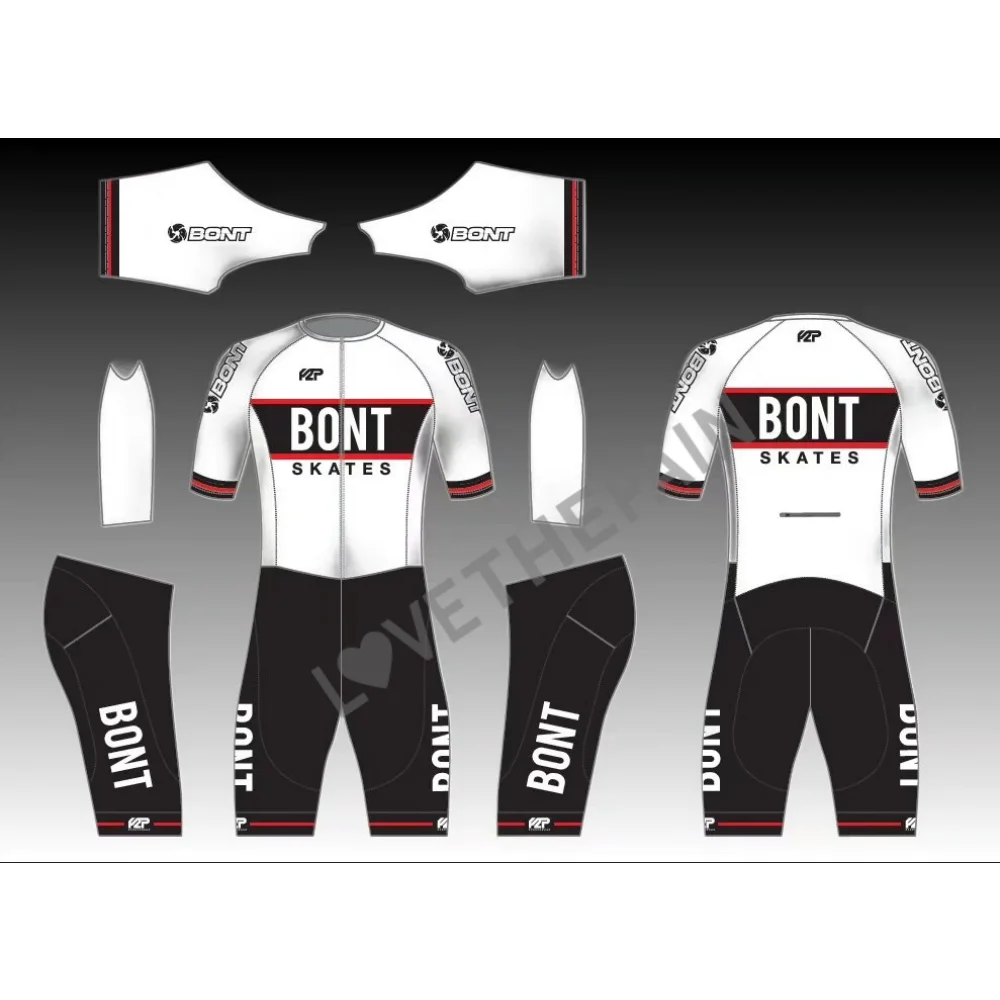 bont Child Skating Short Sleeve Speed Skating Suit Kids Practice Training Inline Speed Skating Triathlon Race Clothing New 2025 - Image 3