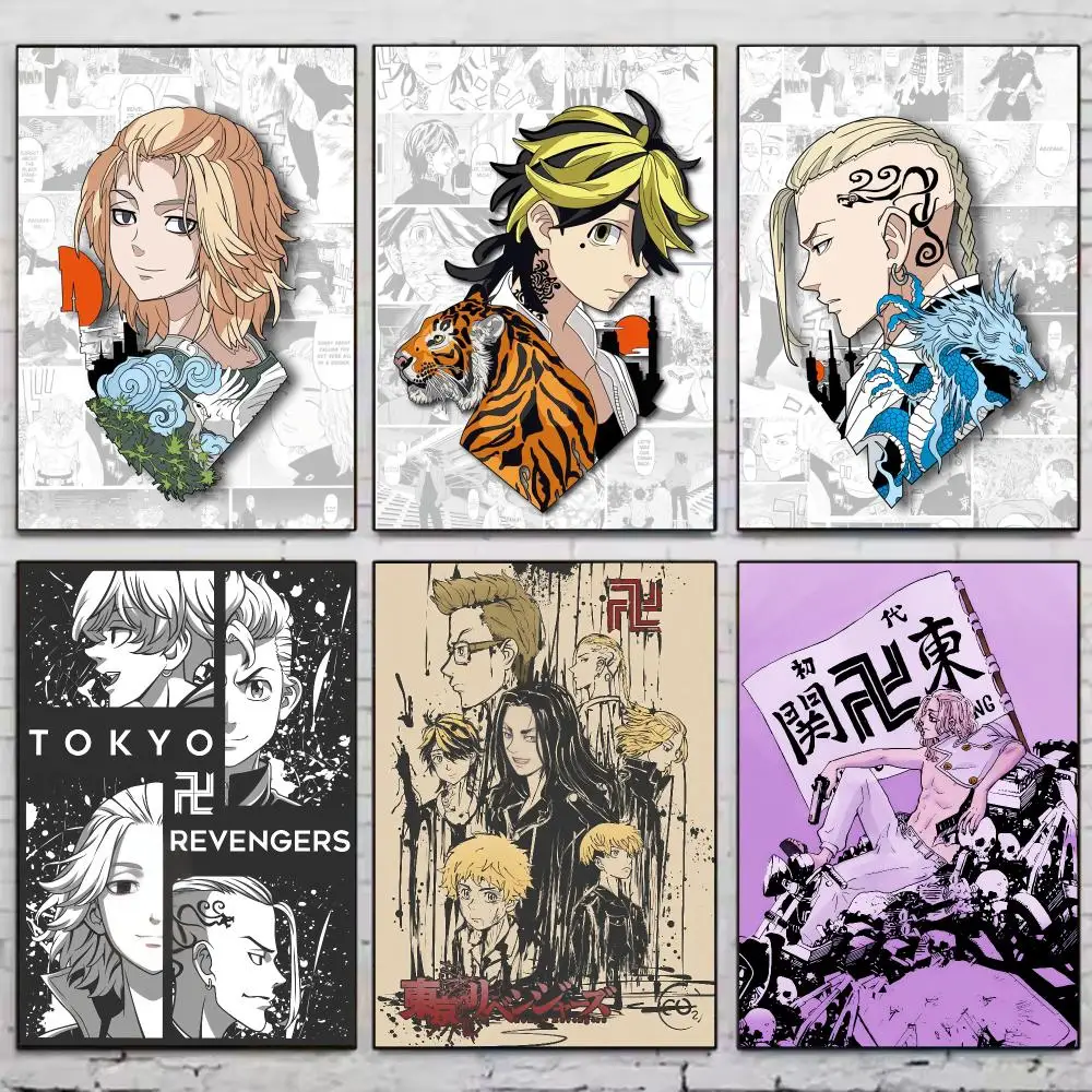 Anime T-Tokyo R-Revenger Poster Vintage Wall Art Aesthetic Room Decor Print Living Room Bedroom Home Decoration