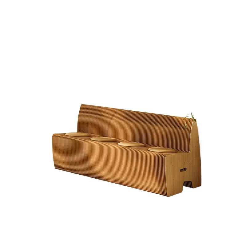 Kraft paper foldable and extendable bench, sofa footstool, honeycomb storage, modern apartment, office, meeting cushion