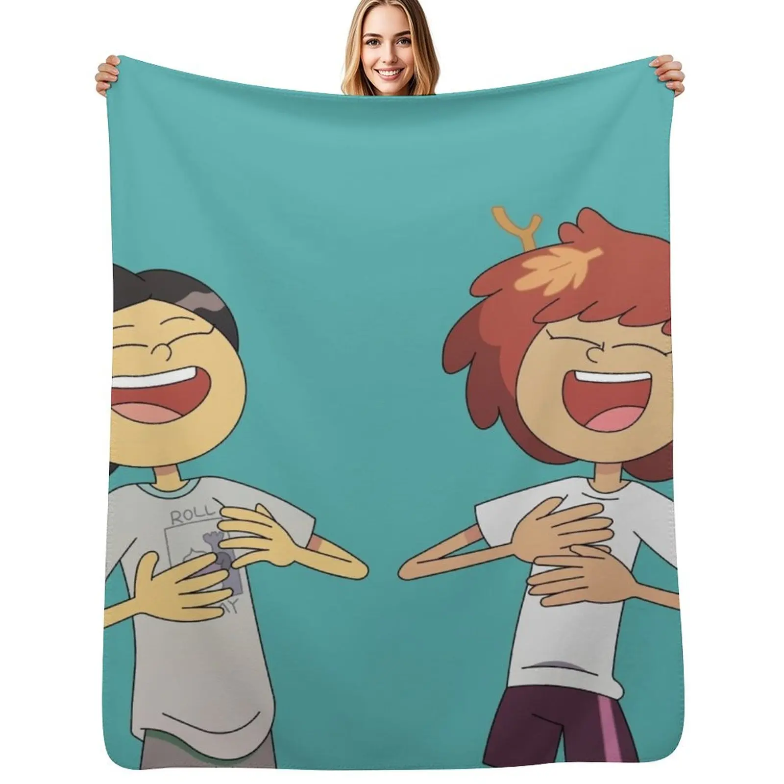 Anne and Marcy | Amphibia Throw Blanket Custom Plush Blankets