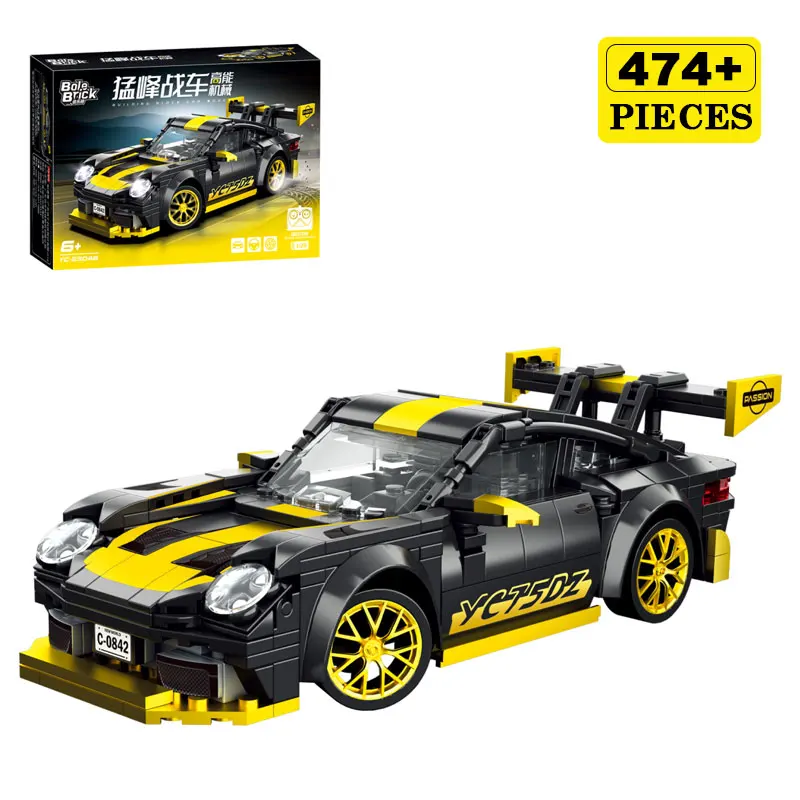 

474 шт., городской пульт дистанционного управления, технический гоночный автомобиль, строительные блоки, приложение, радиоуправляемый суперкар, MOC, развивающие кирпичи, игрушки для детей, подарки