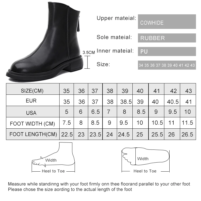 Women Winter Boots 2024 New Ankle Boots Women Fashion British Retro Women Short Boots Rear Zipper Genuine Leather Boots Women