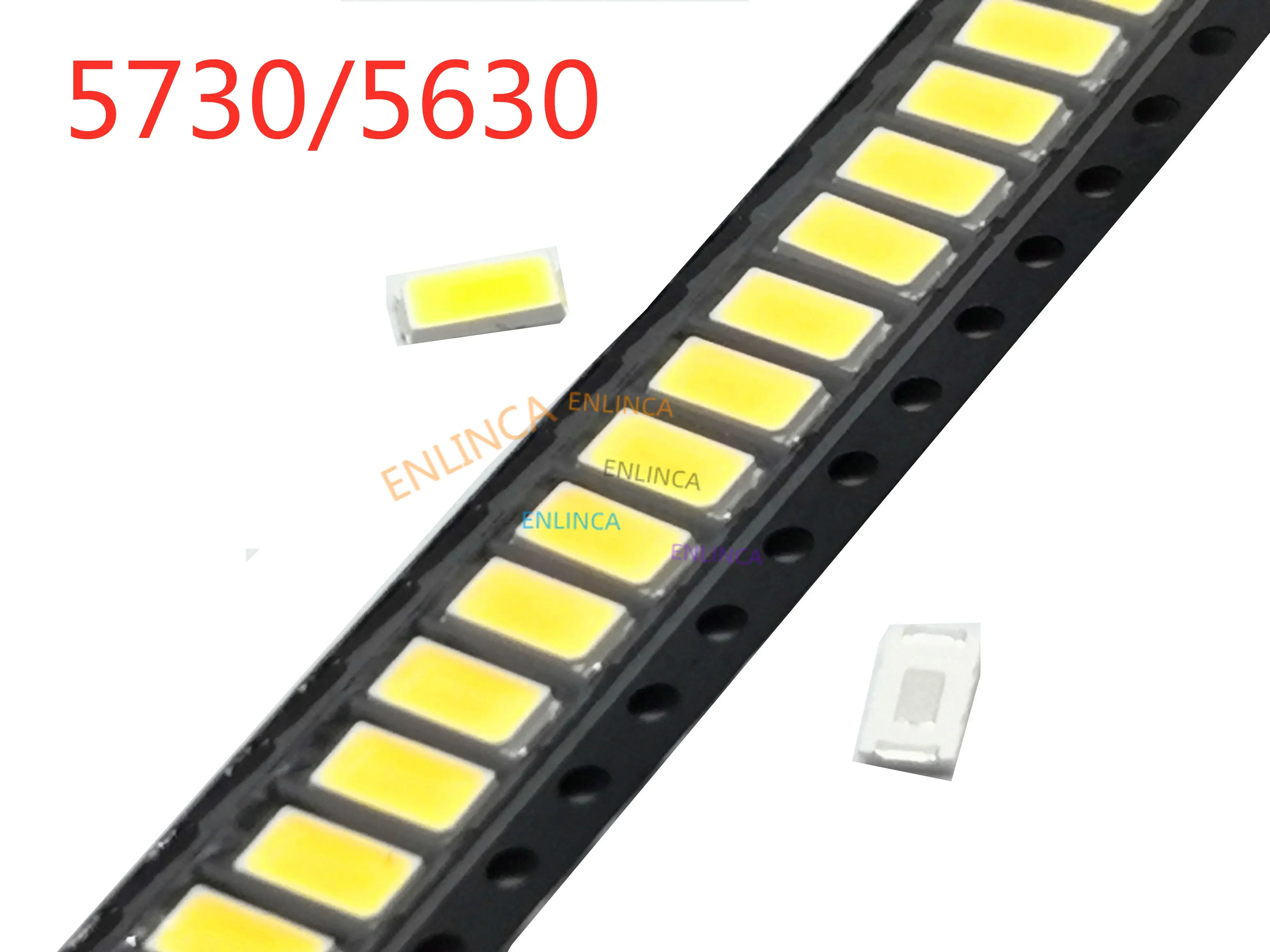 100 pz SMD 5730 diodo bianco SMD5730 0.5W LED 5630 3000K 4000K 6000k 9500k Chip Super luminoso 150mA PCB SMT diodo emettitore