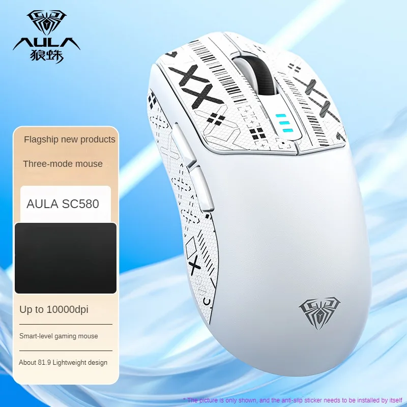 AULA SC580 Wireless Bluetooth Mouse Tri-Mode Lightweight Macro Programming Office PC E-sports Gaming Gamer Accessories Mice