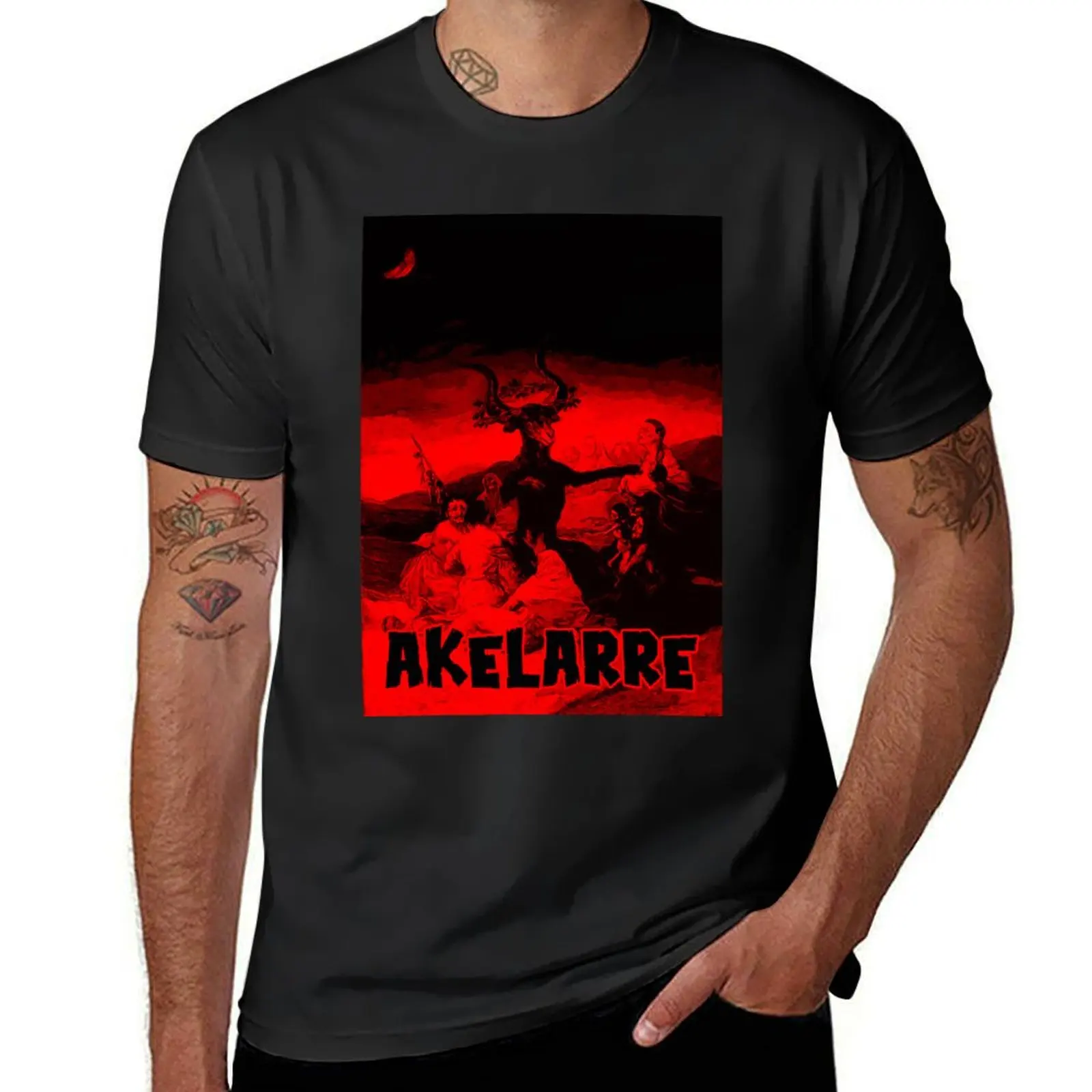 

Akelarre T-shirt Short sleeve tee blacks mens t shirt