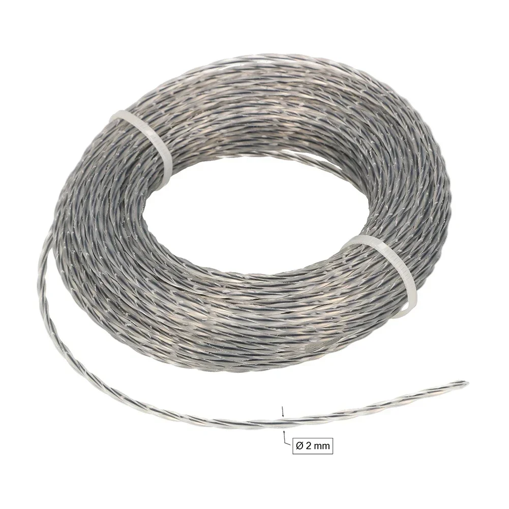 2 Rolls Trimmer Lines 15M (30M) Core-reinforced Grass Trimmer Line 2.0 - 3.0 Mm X 15m (30m) Nylon Line Spool String Trimmer Part