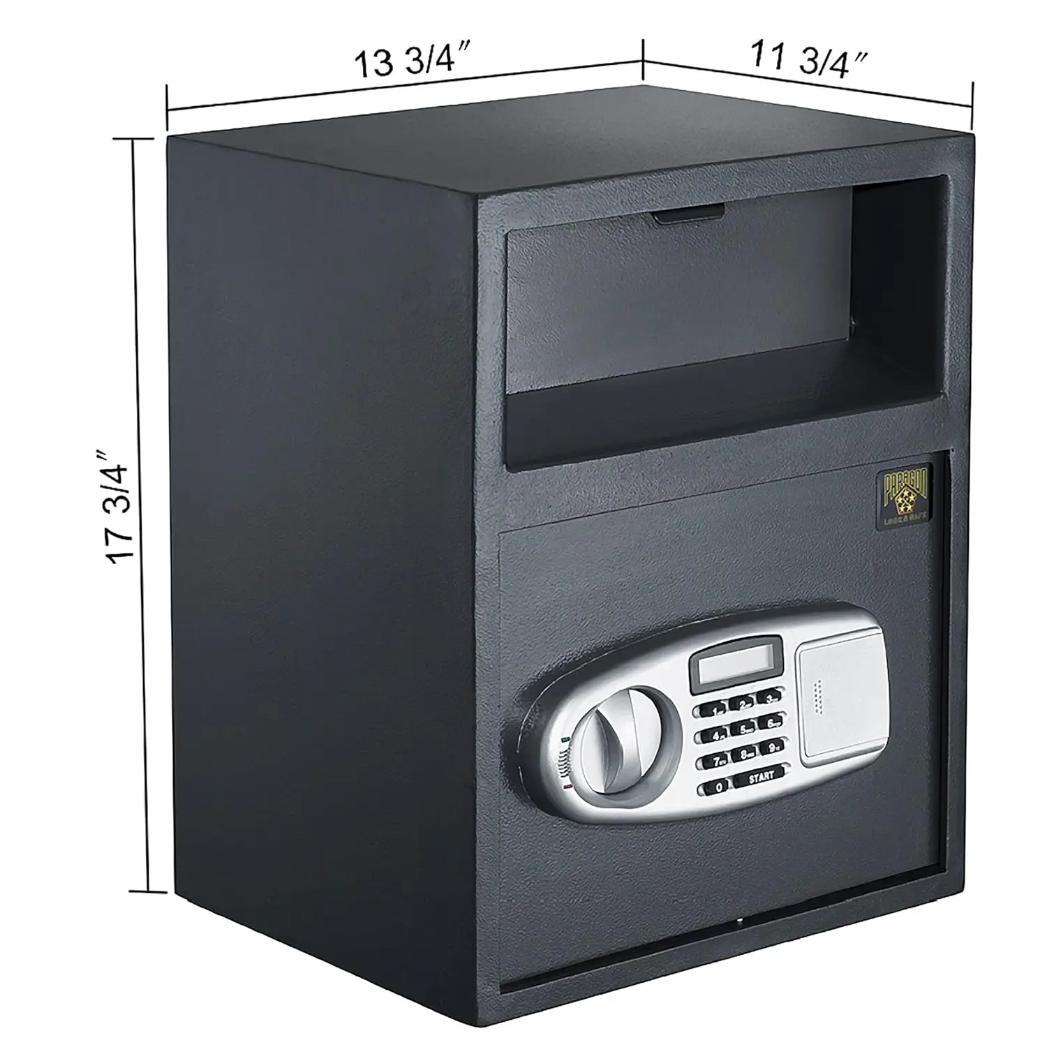 Electronic Safe Deposit Box - Drop Safe with Digital Keypad and 2 Manual Override Keys for Business Cash Drops or Home Safety by