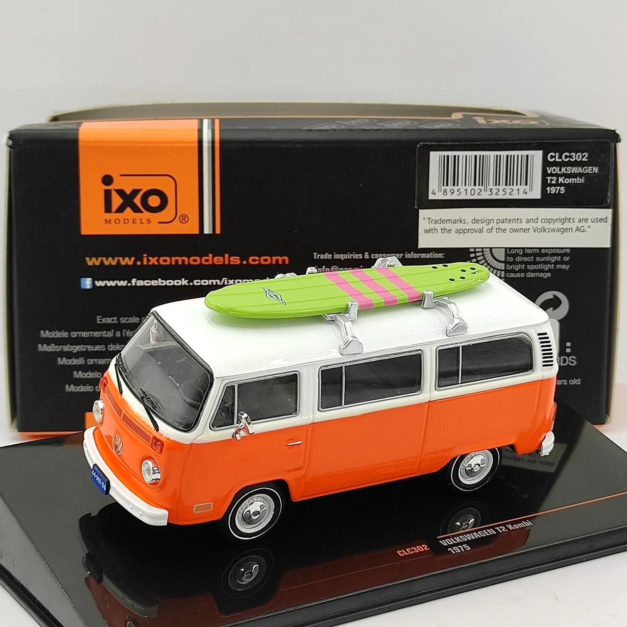 

Литой под давлением IXO масштаб 1:43 1975 VW T2 Station Wagon из сплава, модель автомобиля, Коллекционная игрушка, подарок, сувенир, украшение для дисплея