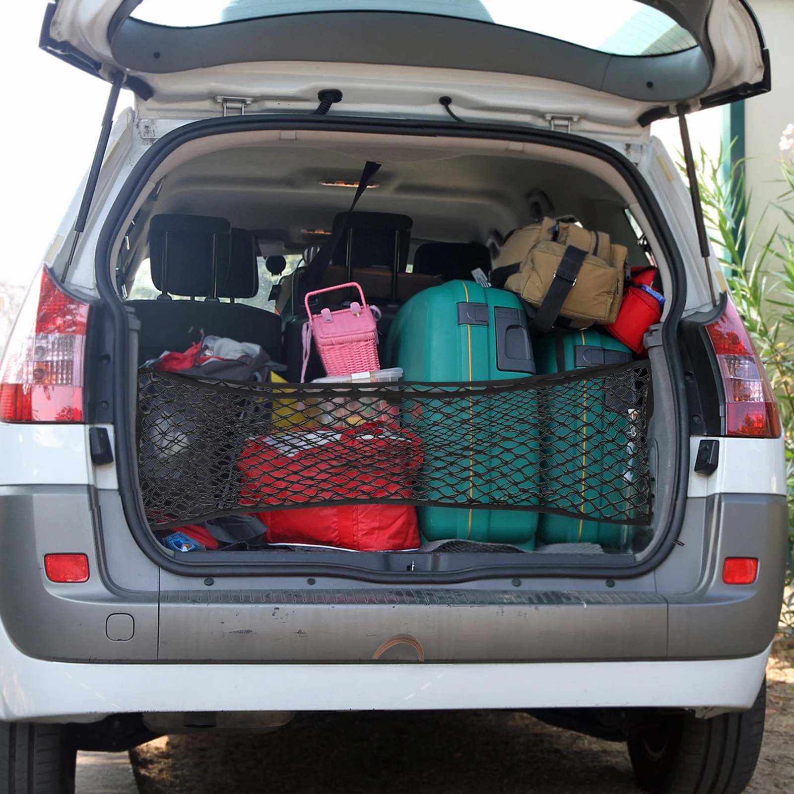 

1Set Suv Trunk Storage Net Universal Fit Vertical Barrier Car Luggage Fixed Cargo Net Storage Netting Automotive Cargo Nets
