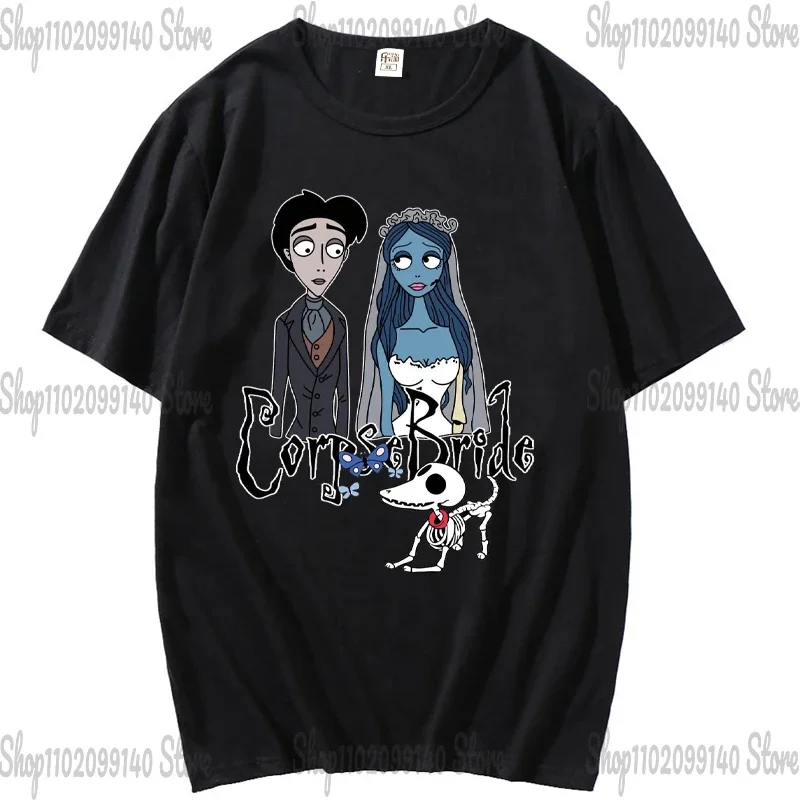 Corpse Bride T Shirt 2023 Summer New Men's and Women's Casual Street Fashion Corpse Bride Graphic Top