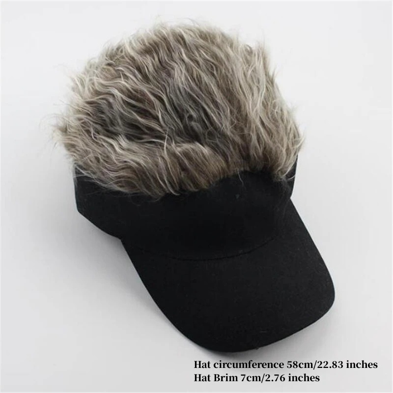 Fashion Hair Sun Visor Caps Adult Baseball Hat With Spiked Wigs Men Women Casual Concise Sunshade Adjustable Sun Visor Golf Hat