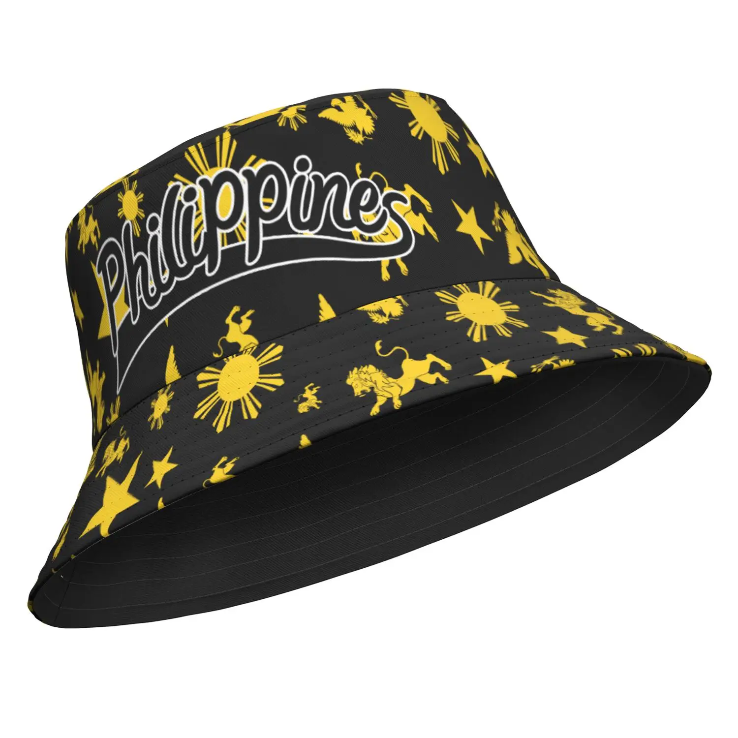 Philippines Fisherman Hats Custom Name Number Logo Bucket Cap Nation Flag Ph Republic Pilipinas Filipino Print Photo Headgear