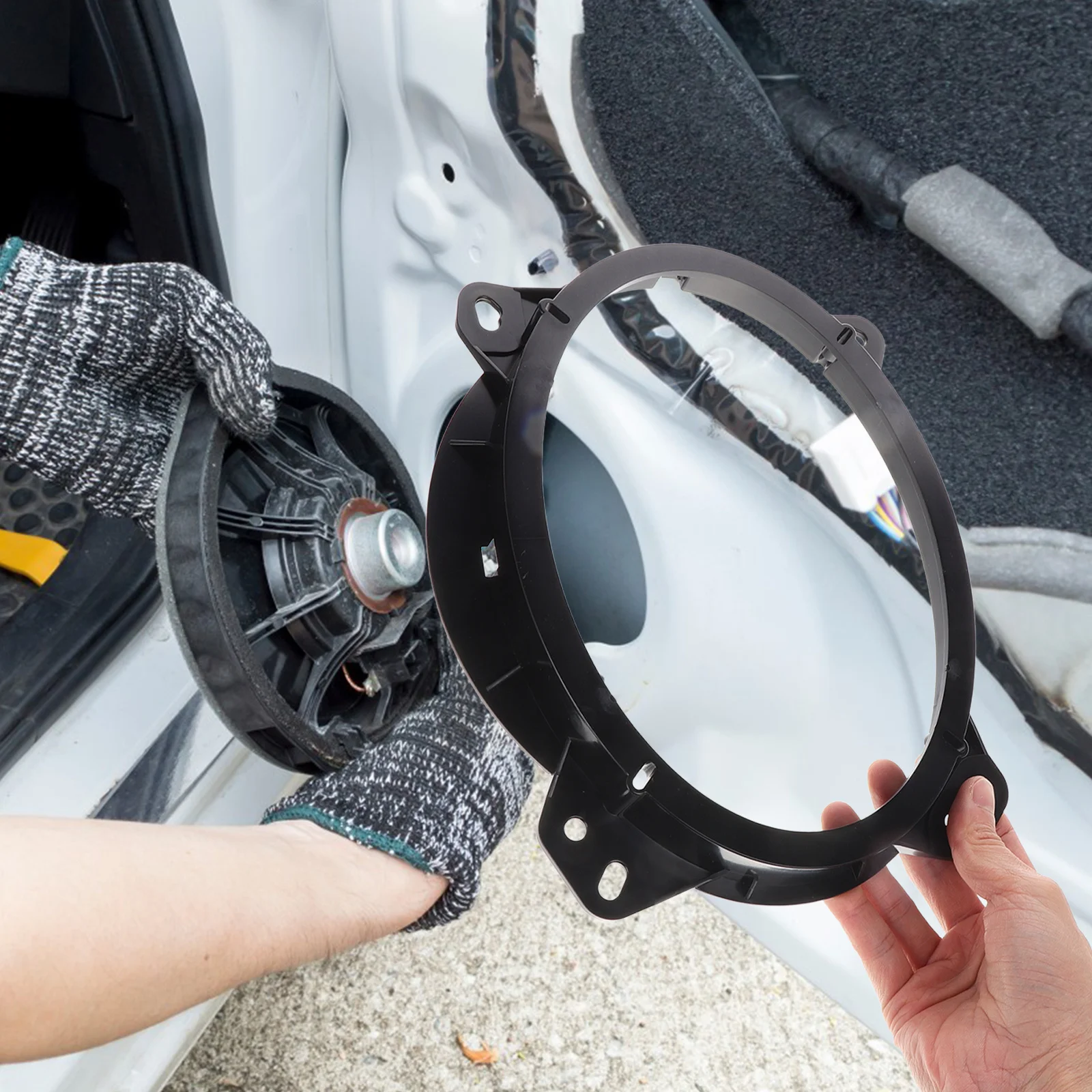 

1Pair Universal Car Speaker Spacer Bracket Optimized Design Automotive Speaker Extension Rings Reliable Stability for Upgraded