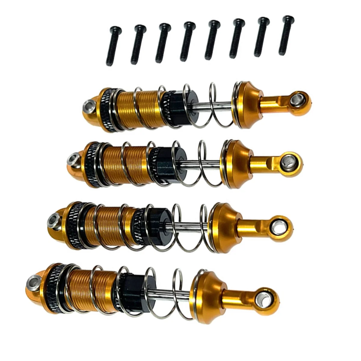 4Pcs Alloy Front Rear Oil Shock Absorber for MJX 16207 16208 16209 16210 H16 H16BM 1/16 RC Car Upgrades Parts