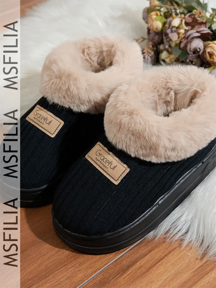 Msfilia Winter Eva Bag Heel Thick Soled Cotton Shoes For Couples At Home, Fashionable And Warm Shoes For Indoor And Outdoor Use - view 5