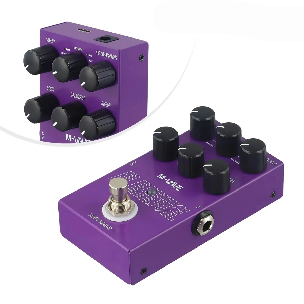 

Педаль M-VAVE Elemental Delay, 9 эффектов задержки (TAP/HOLD), True Bypass, студийный 3-полосный эквалайзер для электрогитары и бас-гитары