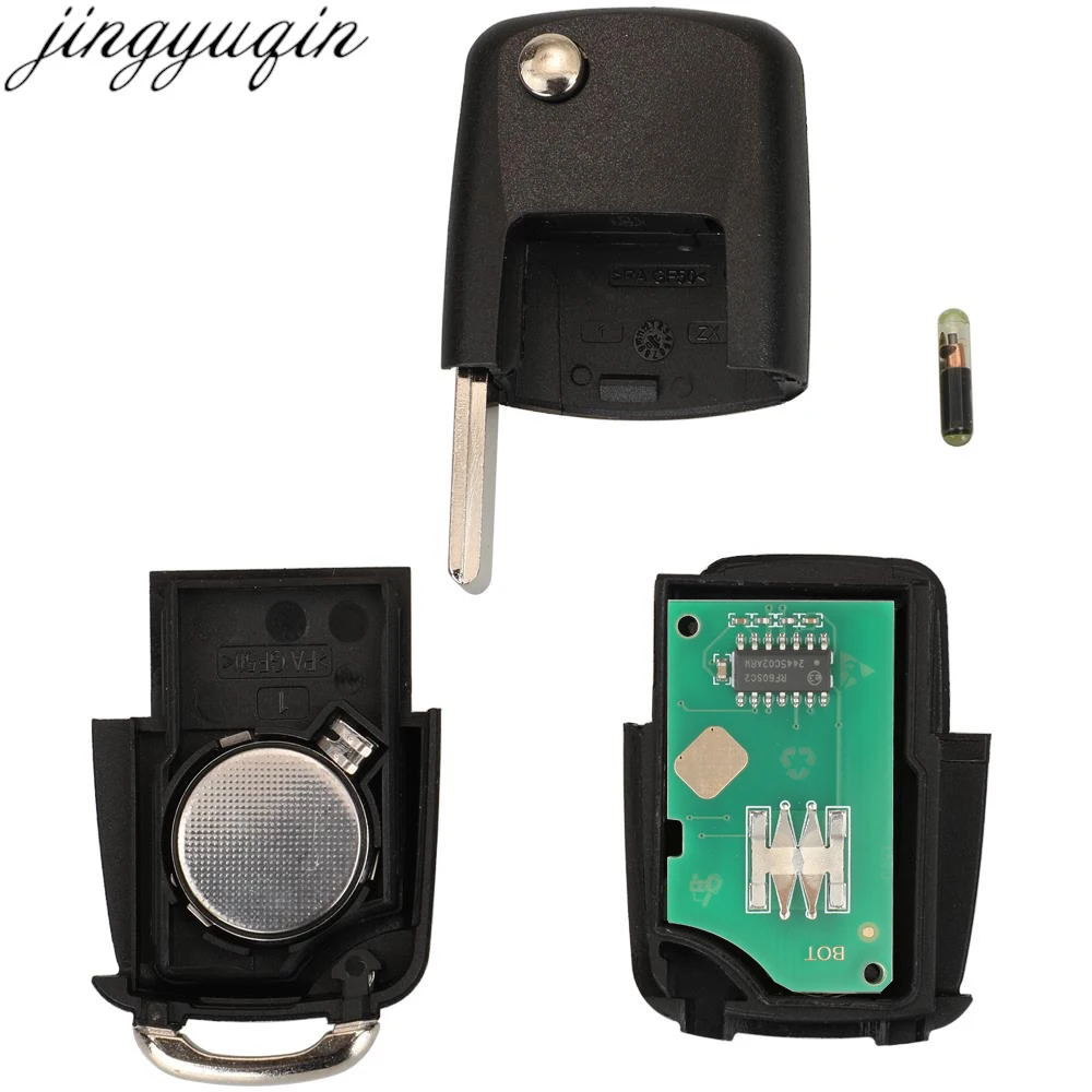 Jingyuqin 3B Remote Key 433Mhz ID48 For VW Golf Jetta Beetle Polo Tiguan Touran Caddy Eos Up 1J0959753DA/AH 1K0959753G DA8000M
