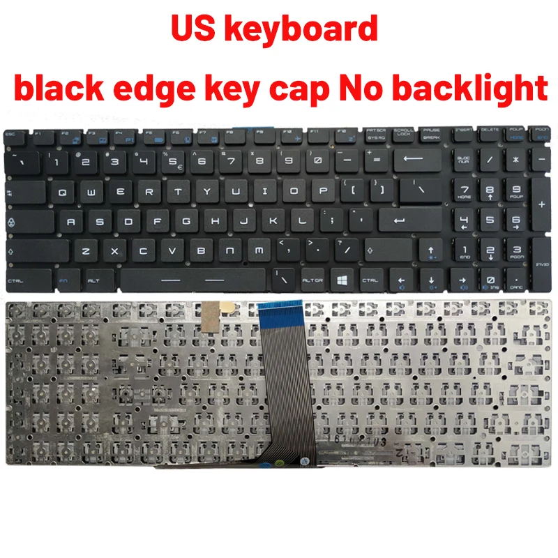 Imagem -03 - Teclado do Portátil Russo us uk Espanhol para Msi Gp63 8re 8rf Ms16p3 Ms-16p5 Ms-16k4 Ms-16k3 Ms-17b1 Ms-17b4 Ms-17b3 Ms-13f1 Novo