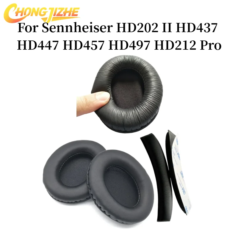 

Suitable for Sennheiser HD202 II HD437 HD447 HD457 HD497 HD212 Pro Earphone Sleeves Earmuffs Replace Earpads Headband Pads