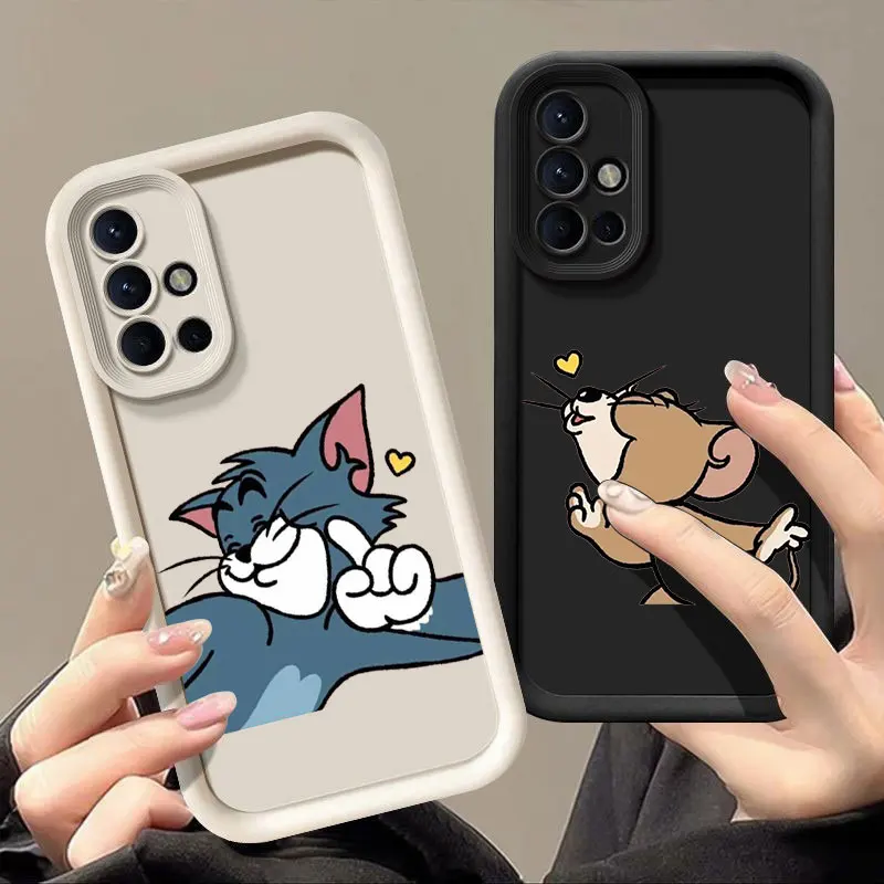 Cat And Mouse Tom Jerry Sky Eye Stairs Soft Silicone Phone Case For Samsung Galaxy S20 S21 S23 S24 FE S22 S25 Plus Ultra