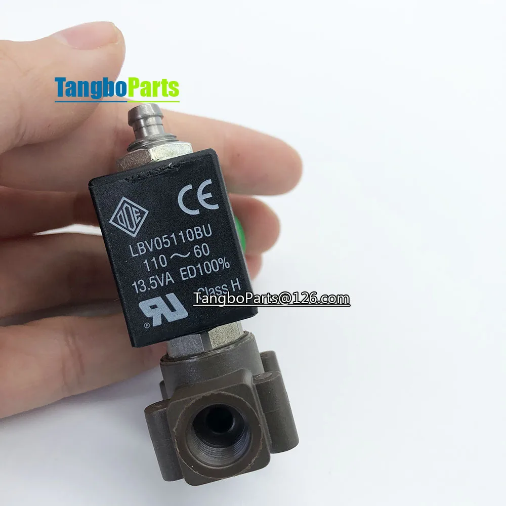 ODE AC110V AC230V 120~135℃ 0~15Bar 2-Position 3-Way Water Inlet Outlet Solenoid Valve For Coffee Machine