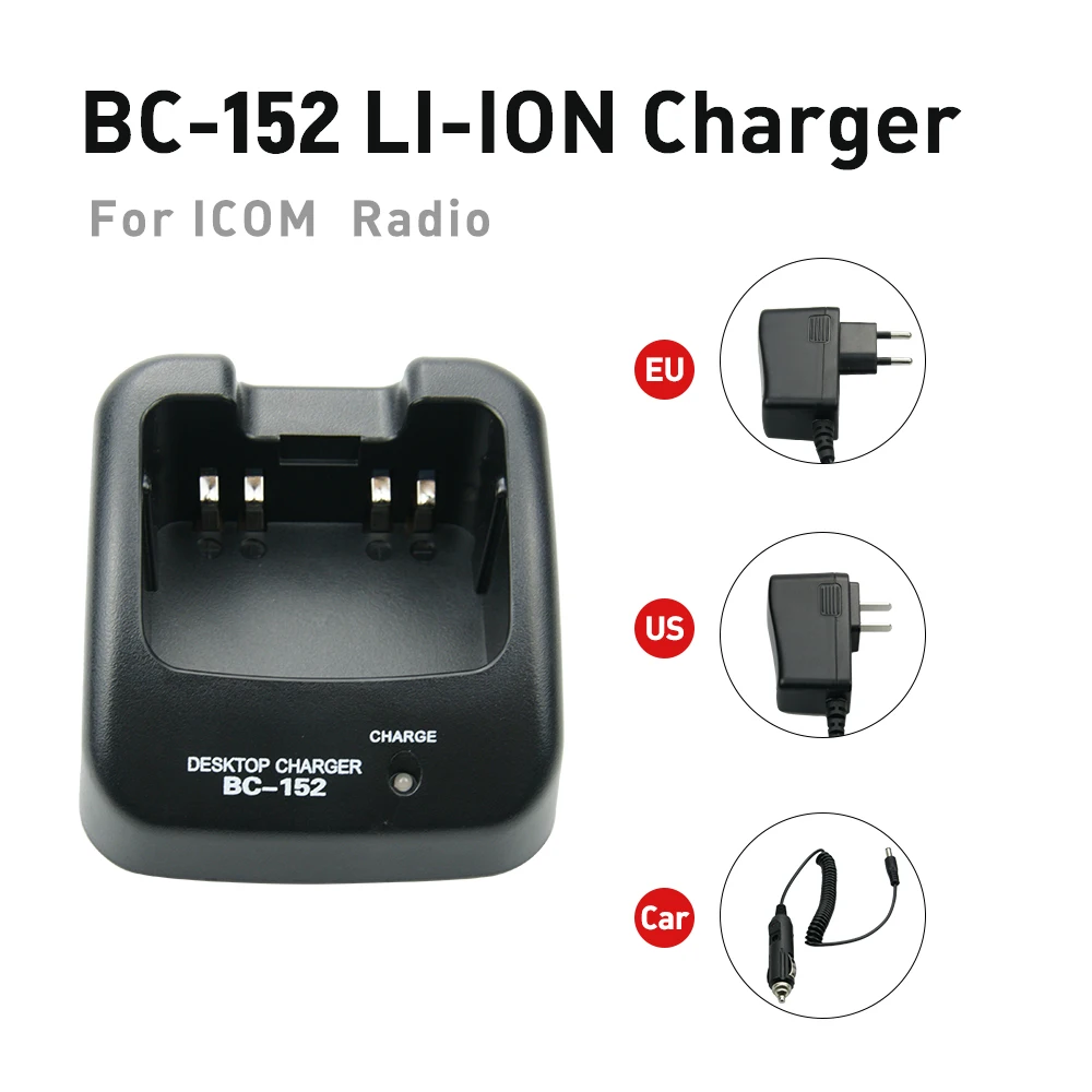 Walkie Talkie Charger BC-152 Rapid Quick Li-Ion Battery Charger for ICOM IC-F4360 F4261 F4161 F4101 F4011 F3360 F3261 3161 Radio