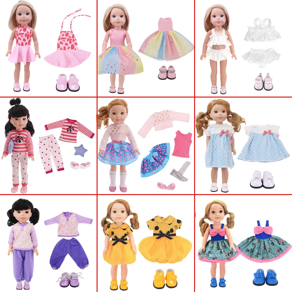 1 Set Of 14.5-Inch Doll Clothes Cute Casual Daily Clothes, For 32-34Cm Paola Reina Doll Accessories Girl\'s Toy Gifts Dolls Shoes